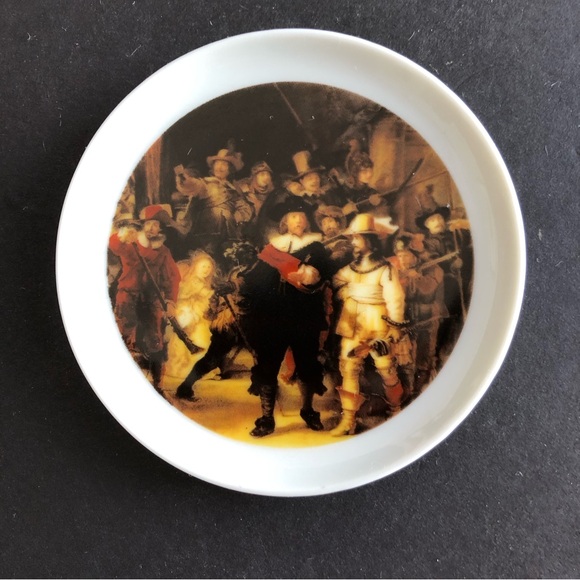 Bareuther Waldsassen Bavaria Germany Rembrandt Coaster Plate 3.5" Set of Three - Picture 4 of 7